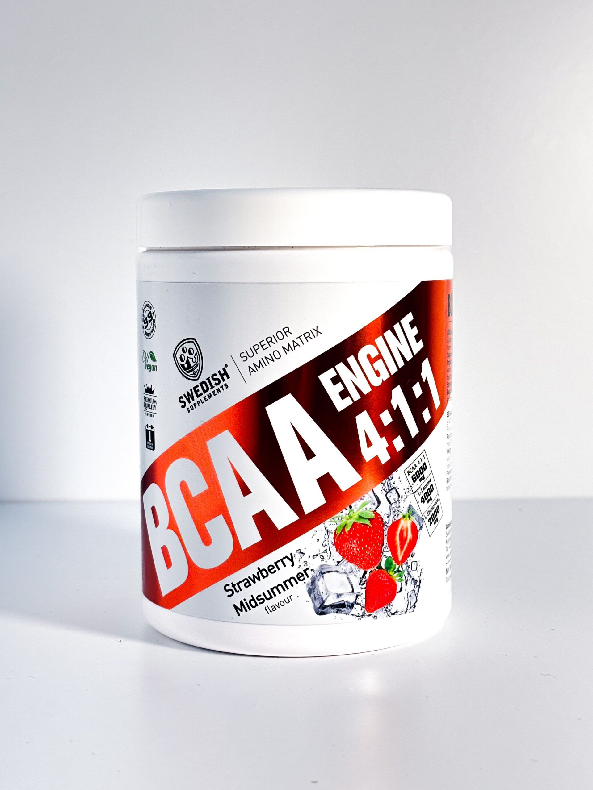 Swedish Supplements BCAA Engine - 400g Strawberry Midsummer