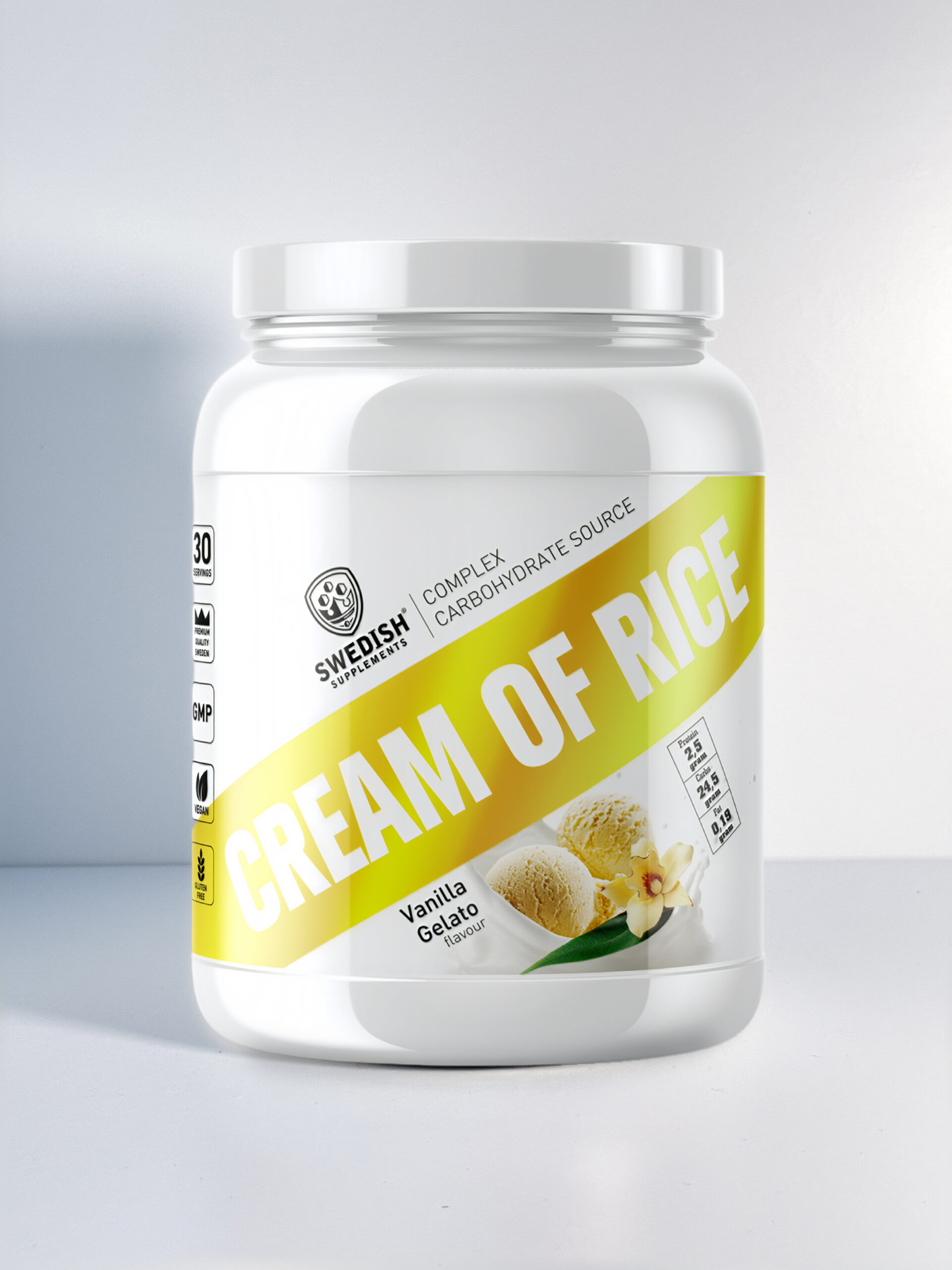 Swedish Supplements Cream of Rice 1kg, Vanilla Gelato
